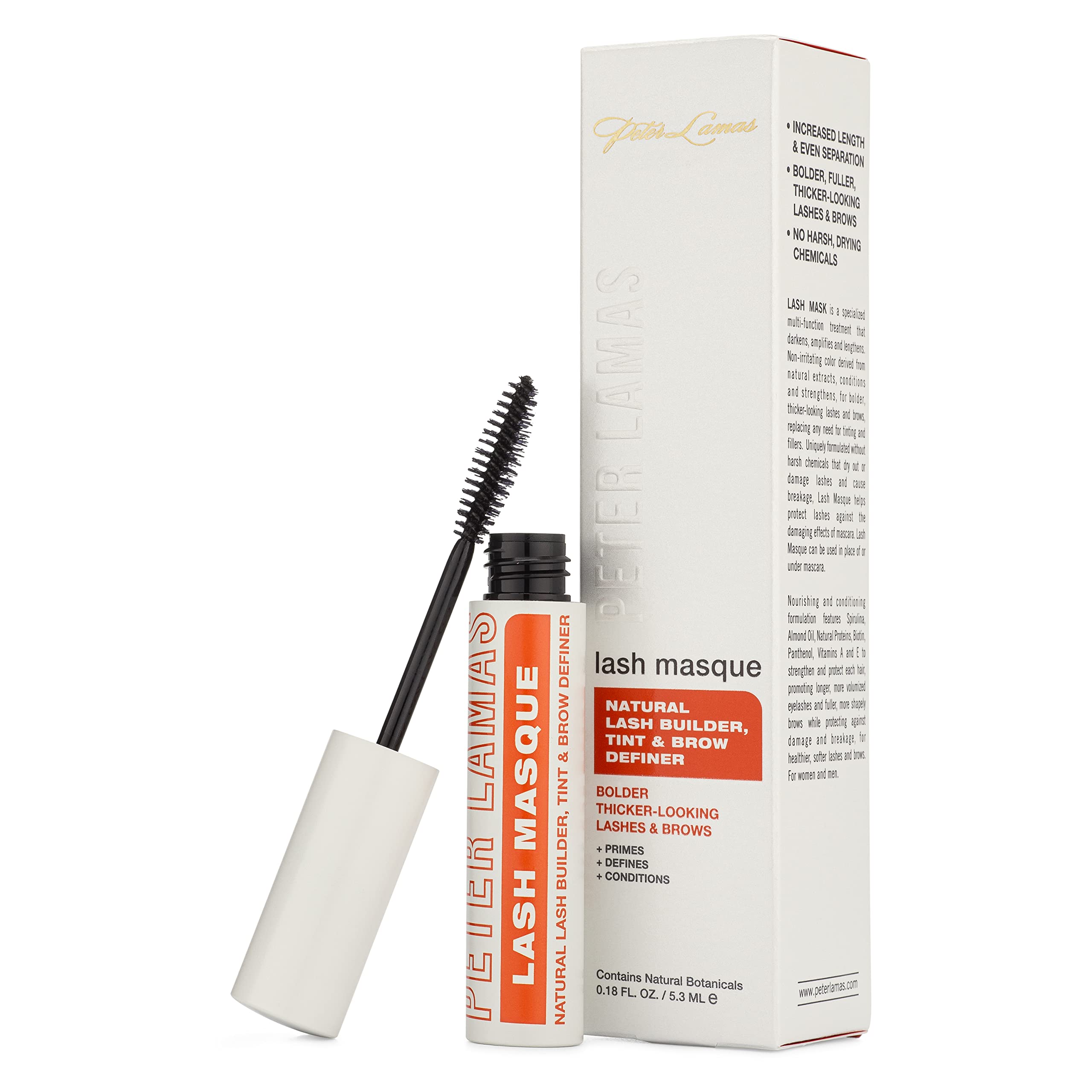 Peter Lamas Lash Masque Natural Lash Builder, Tint & Conditioner, 0.15 fl oz