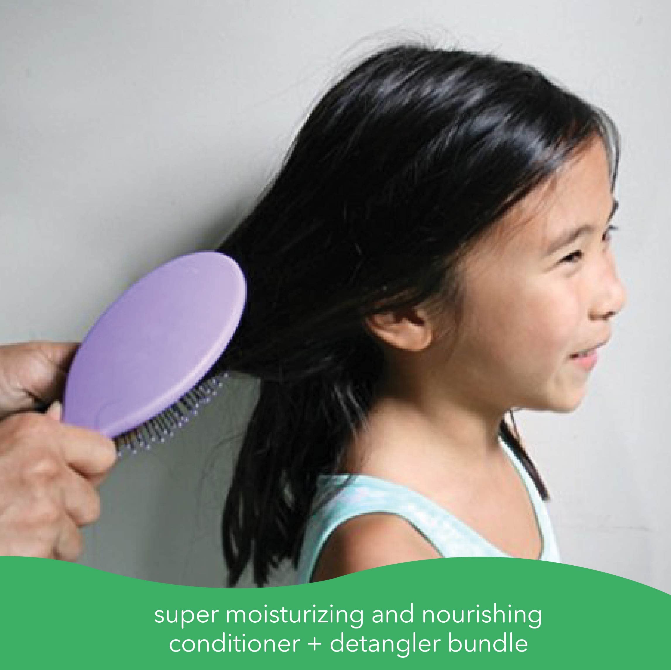 Fresh Monster Kids Hair Detangling Bundle, 8 oz Detangler & 6 oz Conditioner, Strawberry, 1 Count, 6oz. with 8oz Detangler