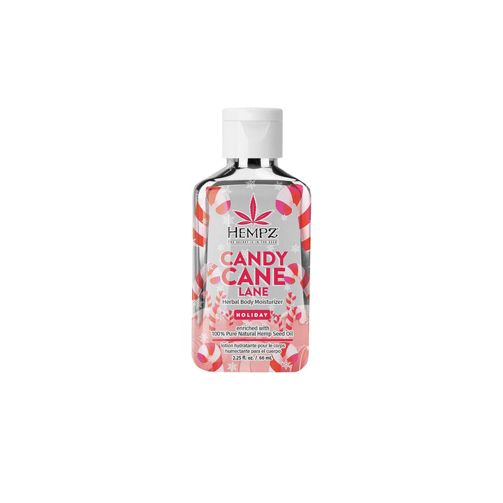Hempz Limited Edition Peppermint Candy Cane Herbal Body Lotion Moisturizer (2.25 Oz) – Holiday Body Lotion for Women or Men with Dry or Sensitive Skin - Hydrating Face Moisturizer for Daily Radiance