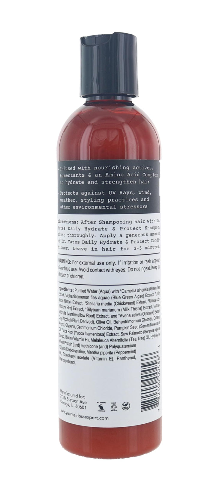 Dr. Yates MD – Hydrating Conditioner, Hydrates Hair and Supports Fuller, Thicker Hair (8 oz)