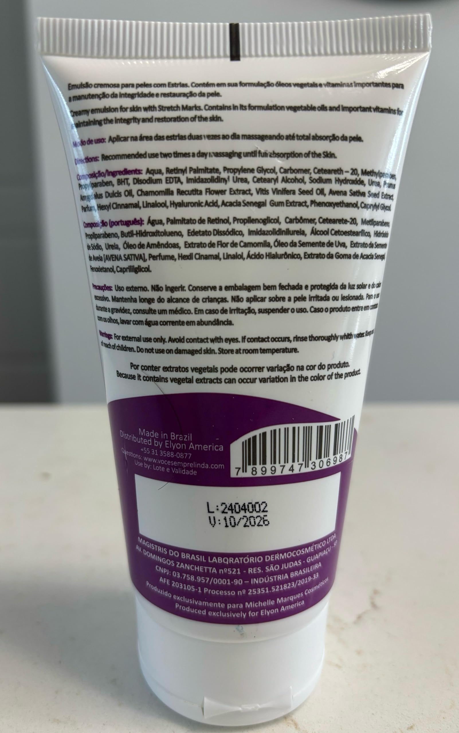 Michelle Marques Stretch Mark Cream, Soften and Reduce the Appearance, Provides Hydration, and Improves Skin Elasticity and Texture, 5.29oz