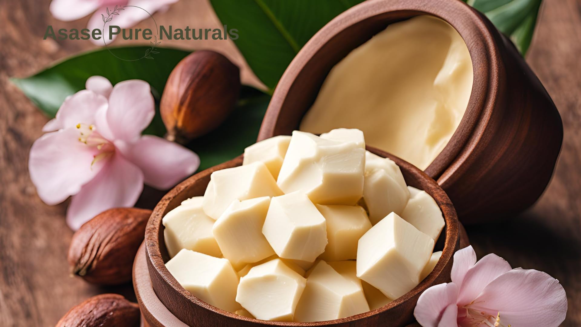 Asase Pure Naturals, Shea butter, 1 lbs, Raw, Unrefined, Grade A, Hand made, Ivory, Ghana Africa, Great for Hair, Skin, Nourish and moisturize, Body butter