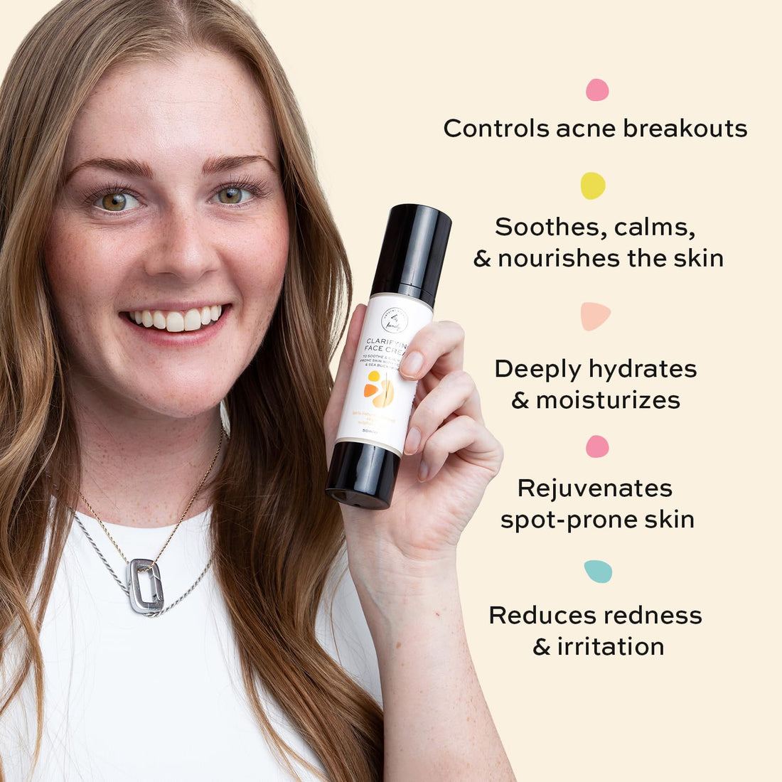 Skin Care for Teenage Boys and Girls - Teen Moisturizer for Face with Tea Tree - Organic Face Cream for Oily Skin - Daily Acne Treatment for Teenagers - Soothing Hyaluronic Acid Moisturizer