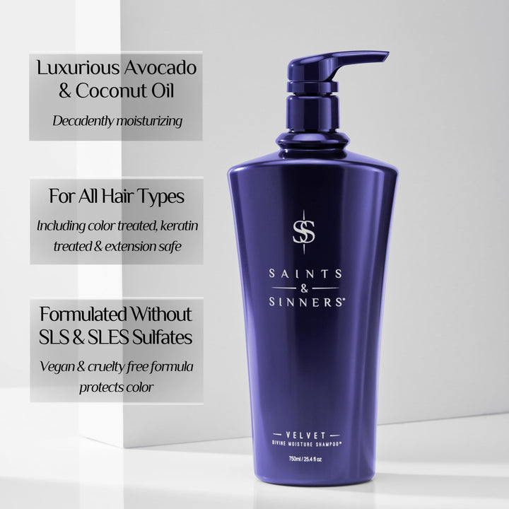 Saints & Sinners Velvet Duo (750ml) for Dry, Damaged, Color Treated Hair