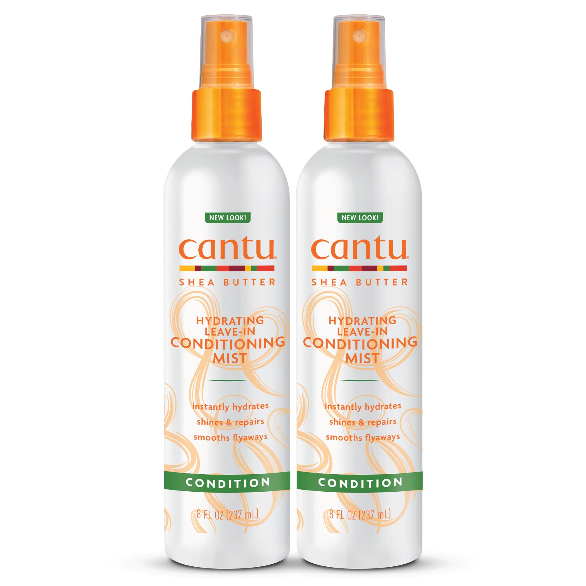 Cantu Leave-In Conditioning Mist with Pure Shea Butter, 8 fl oz (Pack of 2)