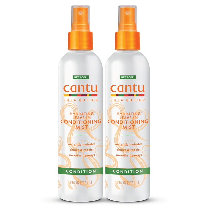 Cantu Leave-In Conditioning Mist with Pure Shea Butter, 8 fl oz (Pack of 2)