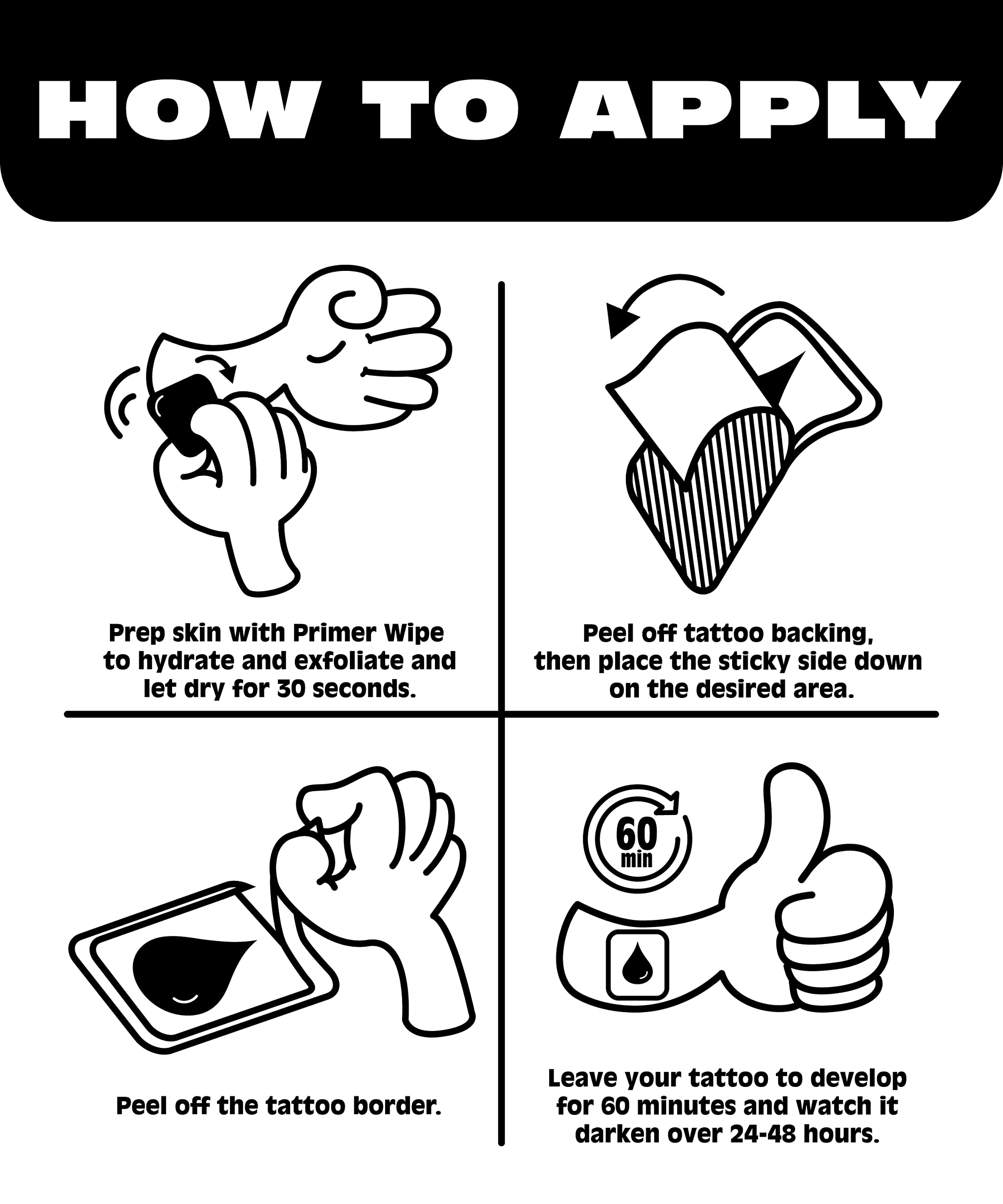 Inkbox Temporary Tattoos, Semi-Permanent Tattoo, One Premium Easy Long Lasting, Waterproof Temp Tattoo with For Now Ink - Lasts 1-2 Weeks, Growling, 6 x 3 in