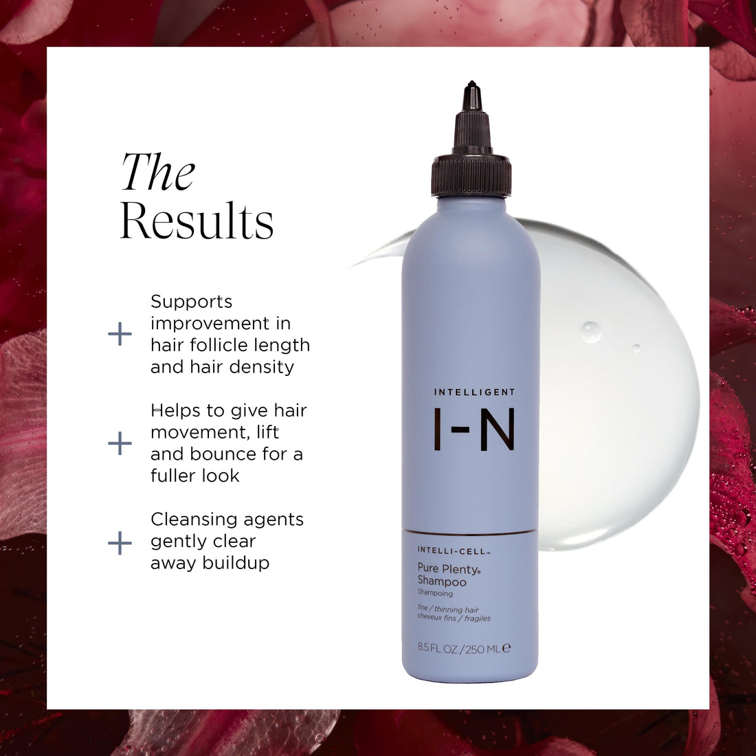 Intelligent Nutrients Pure Plenty Shampoo, Clarifies and Fortifies Fine, Thinning Hair, Organic Scalp-Stimulating Formula, Vegan, 8.5 Oz