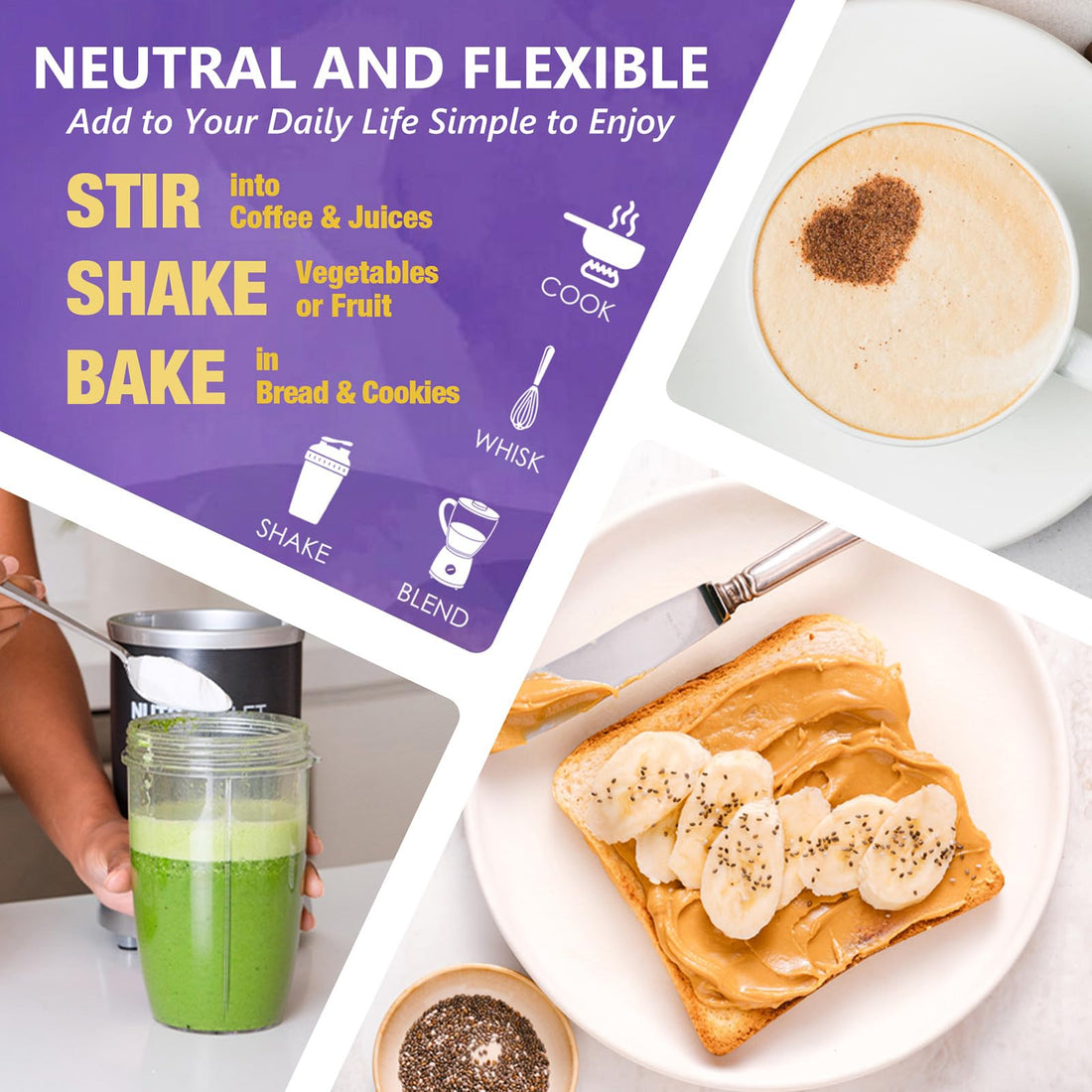 Zammex Multi Collagen Peptides, 5 Types of Hydrolyzed Collagen Unflavored Protein Powder, 60 Serving, Premium Grass-Fed Beef, Chicken, Wild Fish, Eggshell, Keto & Paleo Friendly, Easy Mix