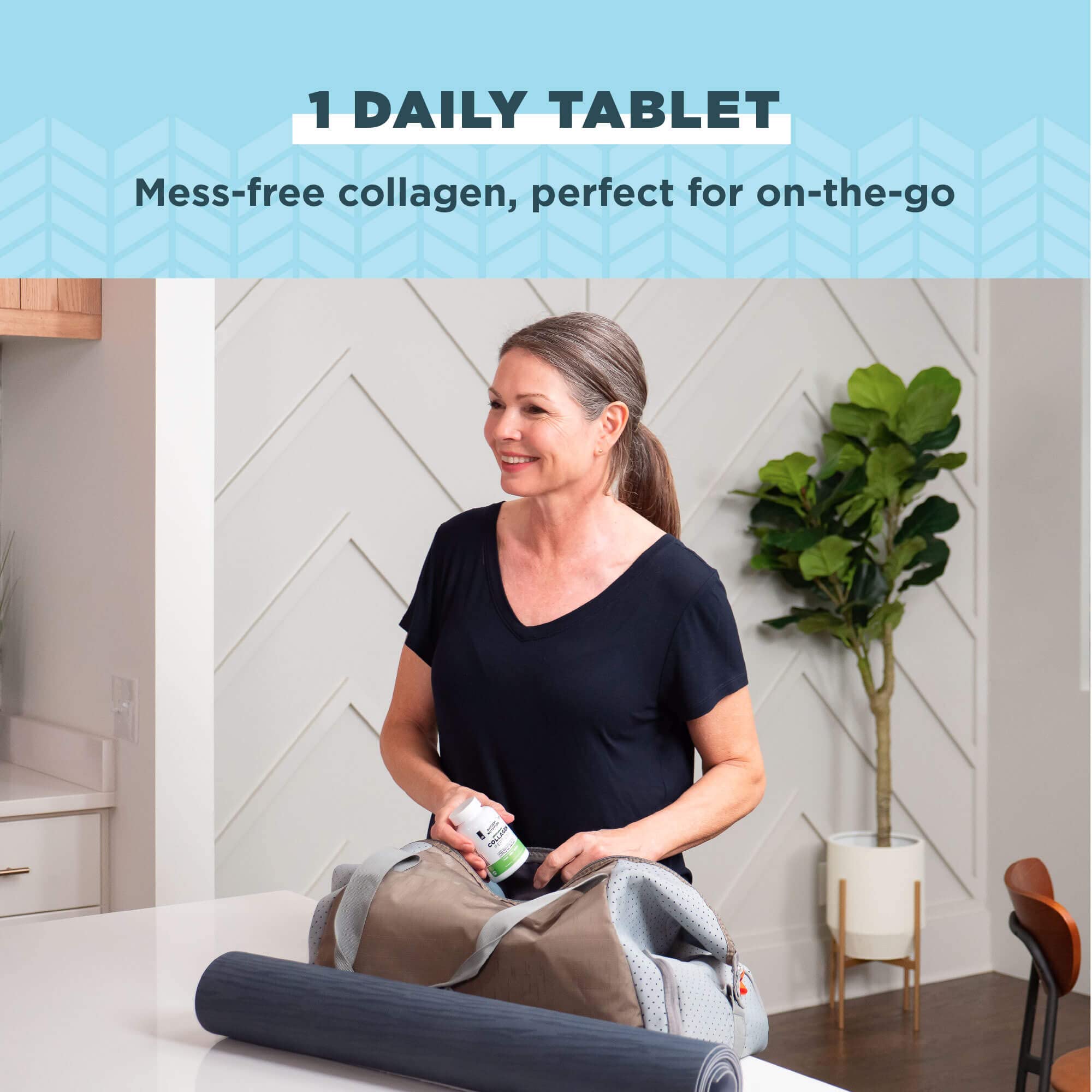 Ancient Nutrition Vegetarian Collagen Peptides, Collagen Peptides Tablets, Collagen with Prebiotics and Probiotics, Supports Healthy Skin, Hair, Joints, Digestion, Vegetarian Capsules, 30 Count