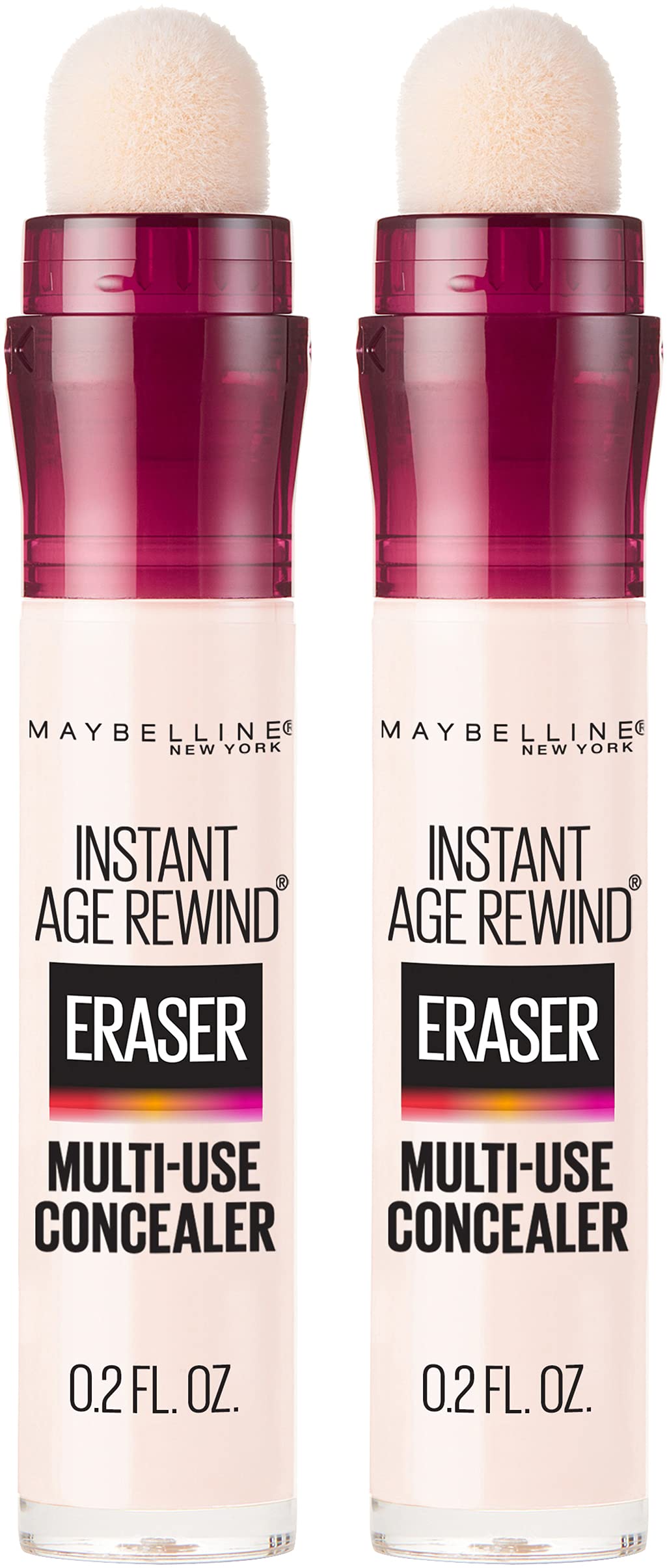 Maybelline Instant Age Rewind Eraser Dark Circles Treatment Multi-Use Concealer, Cool Ivory, 0.2 Fl Oz (Pack of 2) (Packaging May Vary)