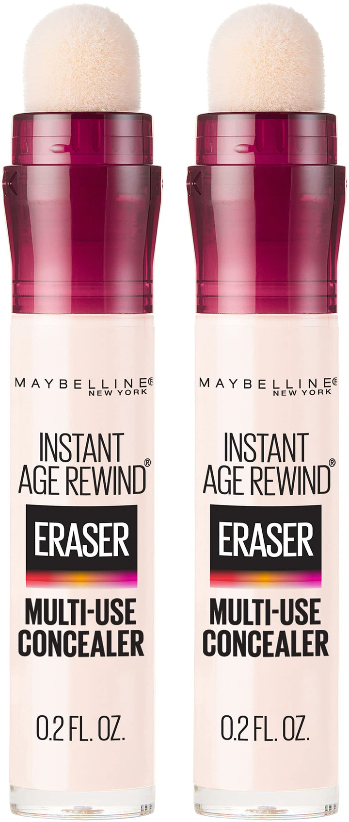 Maybelline Instant Age Rewind Eraser Dark Circles Treatment Multi-Use Concealer, Cool Ivory, 0.2 Fl Oz (Pack of 2) (Packaging May Vary)