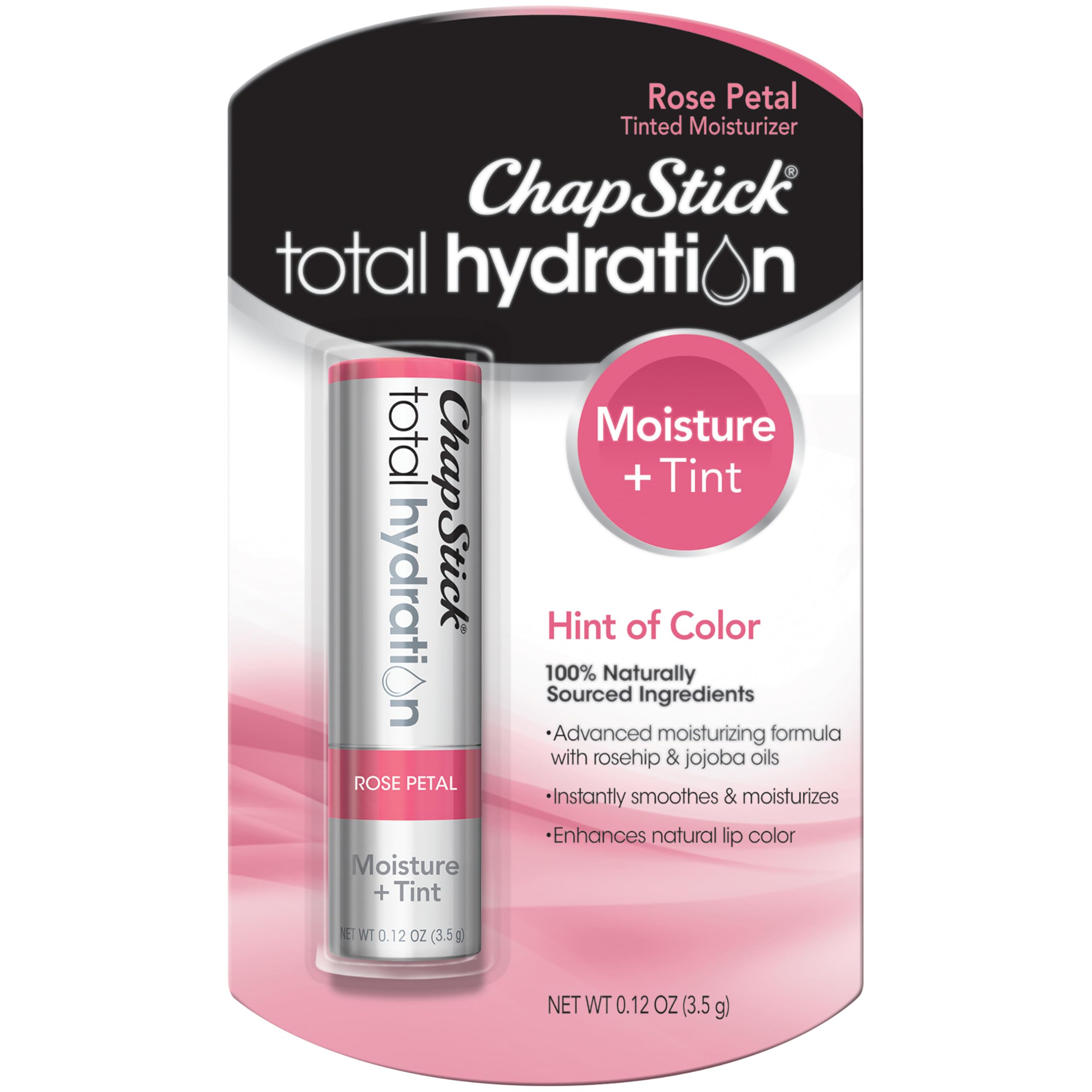 Rose Petal : ChapStick Total Hydration, Rose Petal, 0.12 Ounce