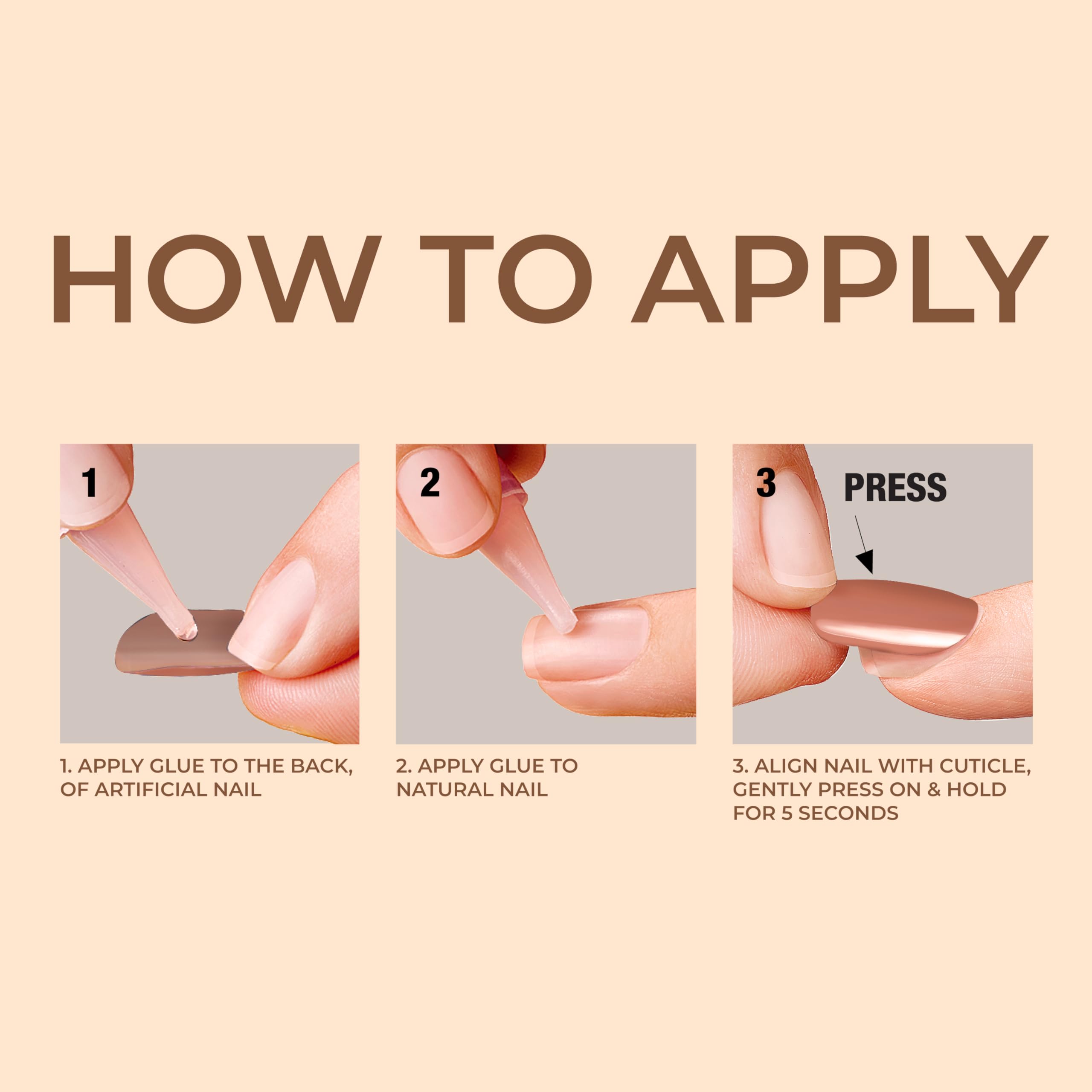 KISS Bare But Better TruNude Fake Nails Nude Nail Shades Manicure Set, Nude Glow', 28 Chip Proof, Smudge Proof Glue-On Nails