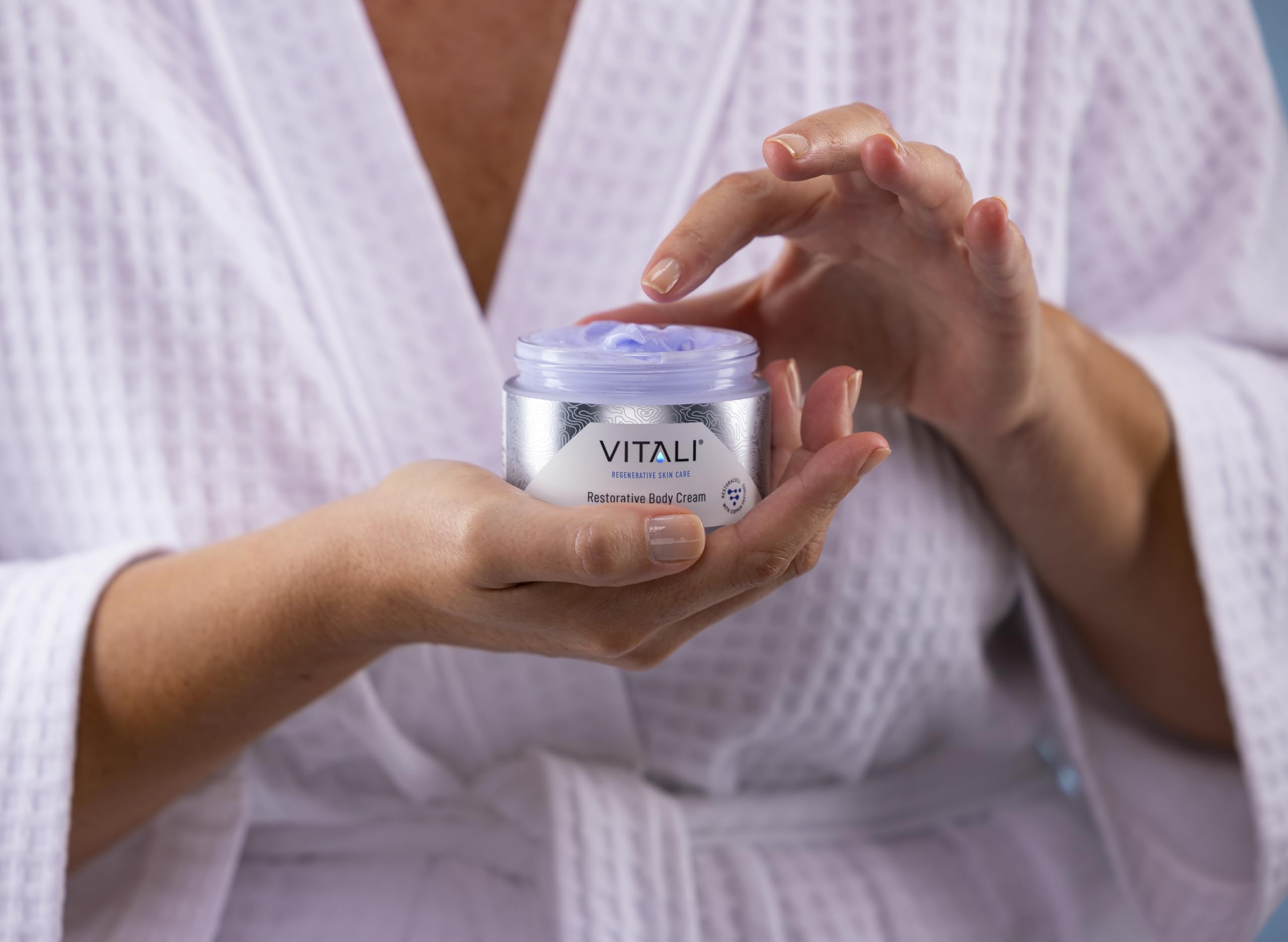 Vitali Restorative Body Cream with Copper Peptides: Premium Age Reducing Moisturizing Cream to Hydrate and Protect Skin from Wrinkles and Free Radicals - 1.69 fl. oz.