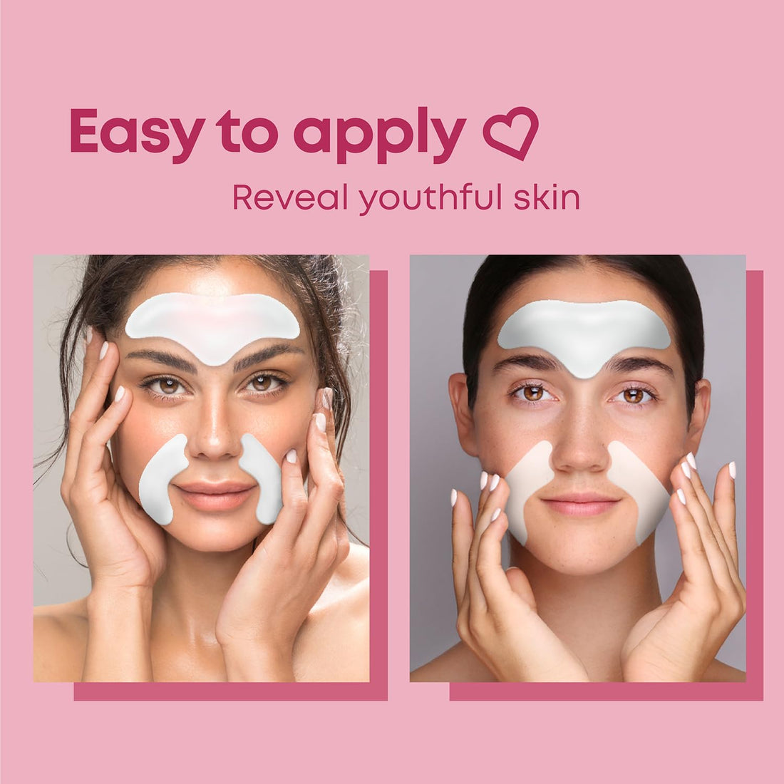 Forehead Wrinkle Patches and Smile Line Patches Set | Hyaluronic Acid Aloe Collagen Vitamin E | Overnight Treatment for Fine Lines Nasolabial Folds and Facial Wrinkles | Non-Invasive Skin-Friendly