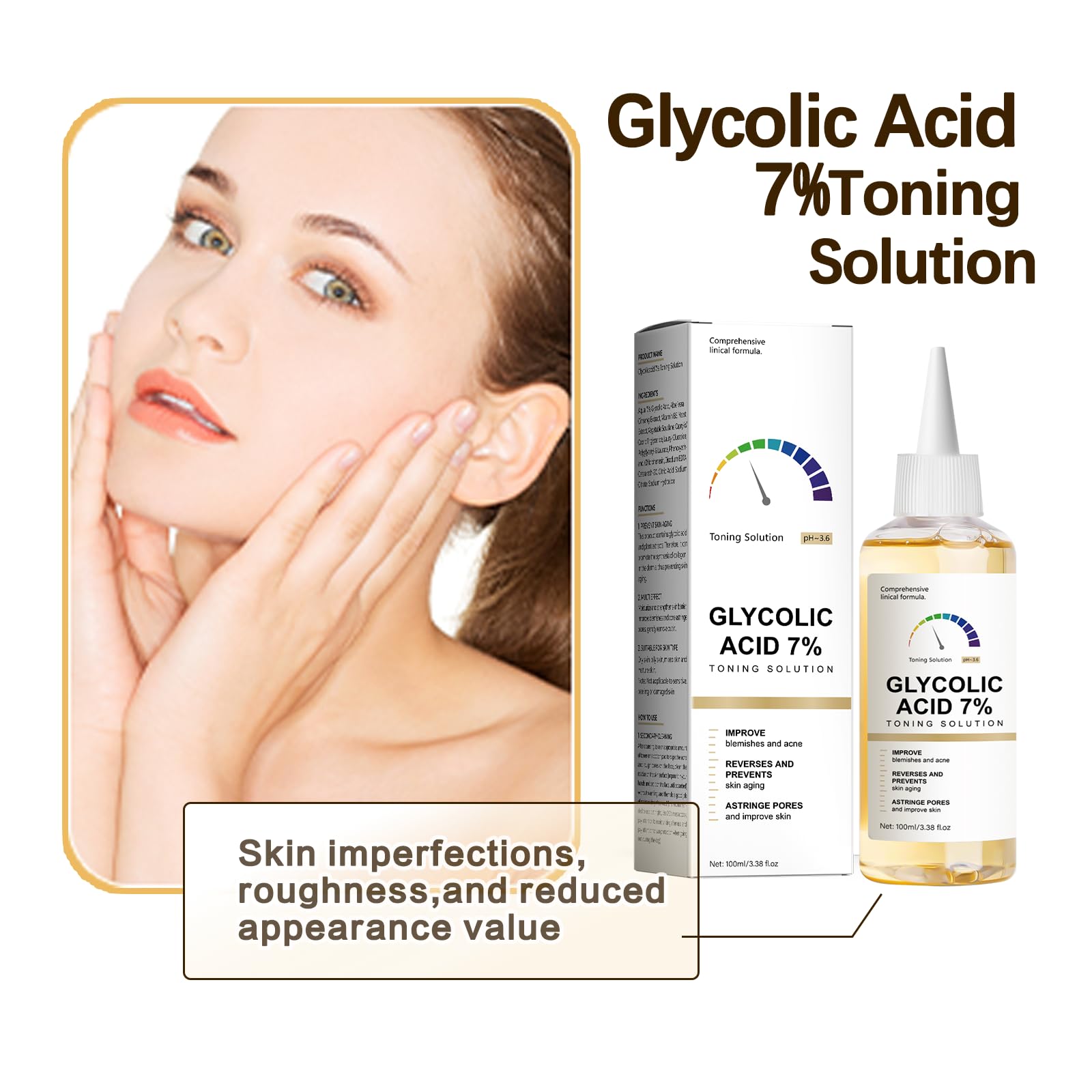 2PCS 2025 New Glycolicacid 7% Toning Solution,Restores Skin Vitality and Refreshing, Moisturizes The Face, Suitable for Daily Use(100ML*2 * 3.38fl.oz)