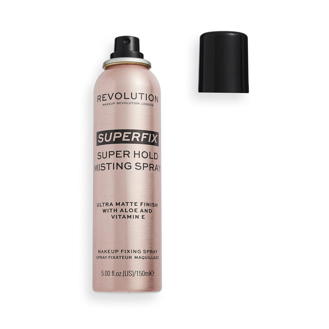 Revolution Beauty, Superfix Misting Makeup Setting Spray, Ultra Matte & Shine Free Finish, Long Lasting Wear, Infused with Vitamin E, 5 Fl. Oz.