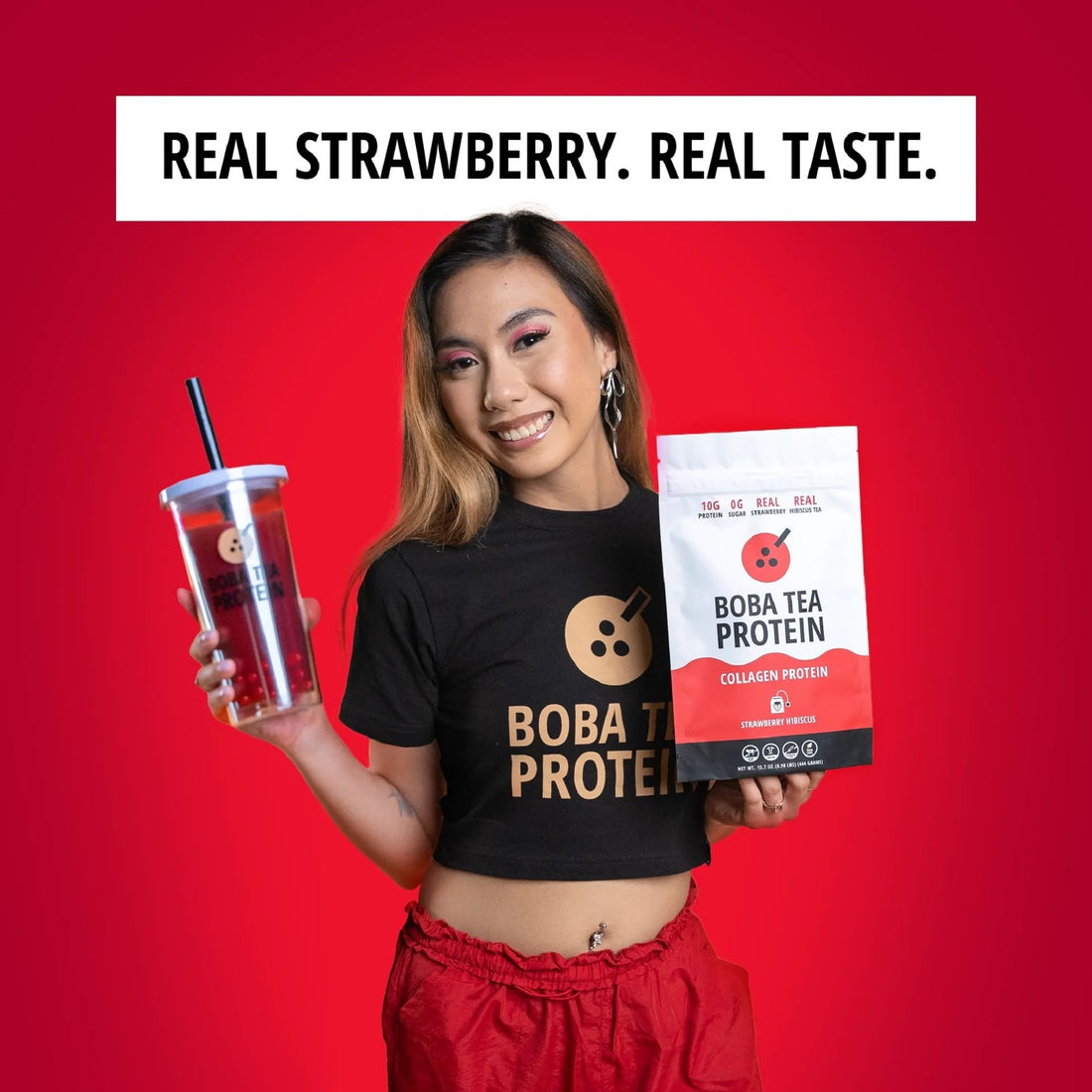 Strawberry Hibiscus Flavored Collagen | 30 Servings | Grass-Fed Hydrolyzed Bovine Collagen Powder for Men and Women | Promotes Hair, Nail, Skin, Bone, and Joint Health | No Added Sugar