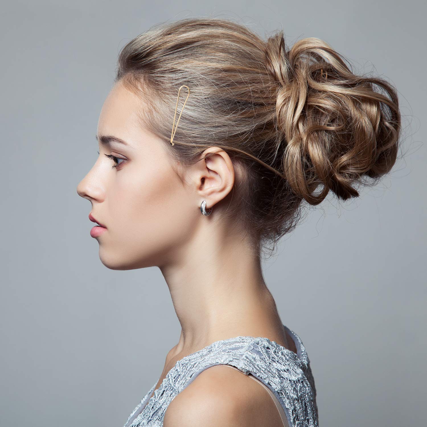 10 Pieces Geometric Metal Hair Clips Minimalist Dainty Hair Barrettes Metal Hair Accessories for Women Headwear Accessories, 5 Styles (Gold)