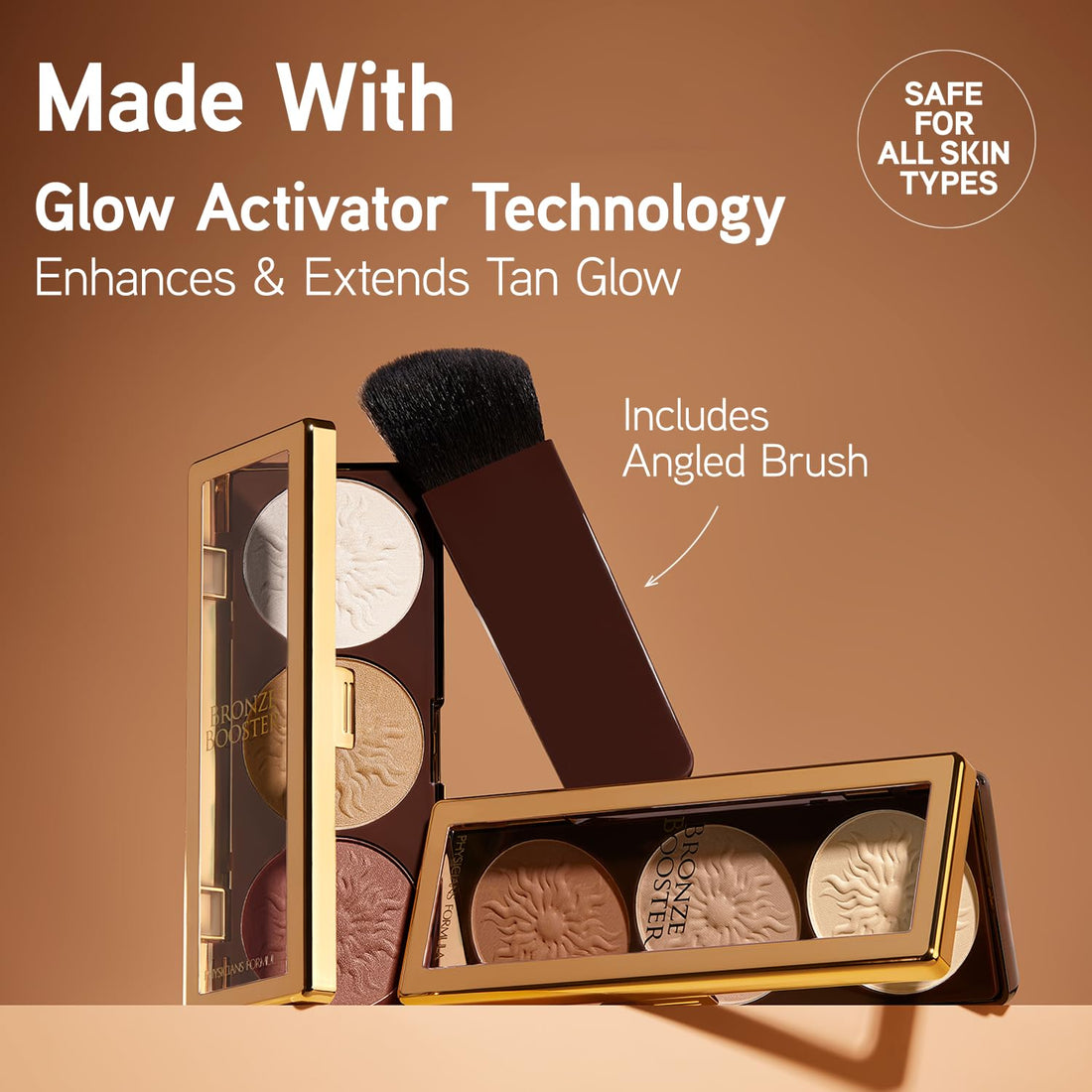 Physicians Formula Bronze Booster Glow-Boosting Strobe and Contour Palette -Matte Sculpting Palette, Multicolor, 9 g