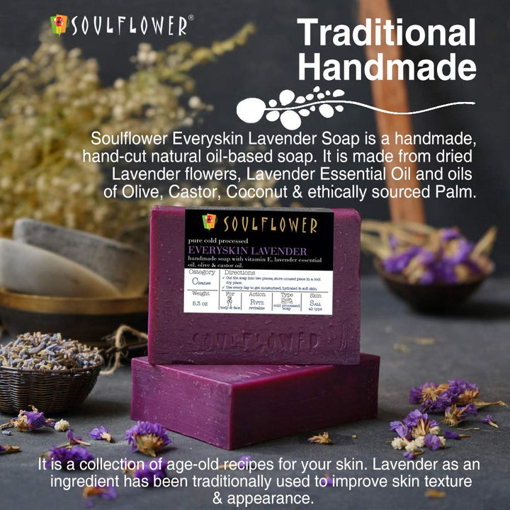 Soulflower Everyskin Lavender Handmade Soap