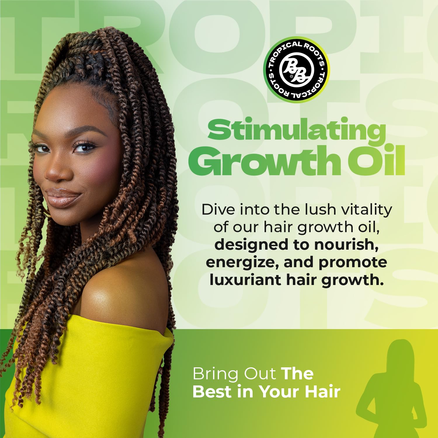 Bronner Brothers Tropical Roots Growth Oil, 8 Ounce