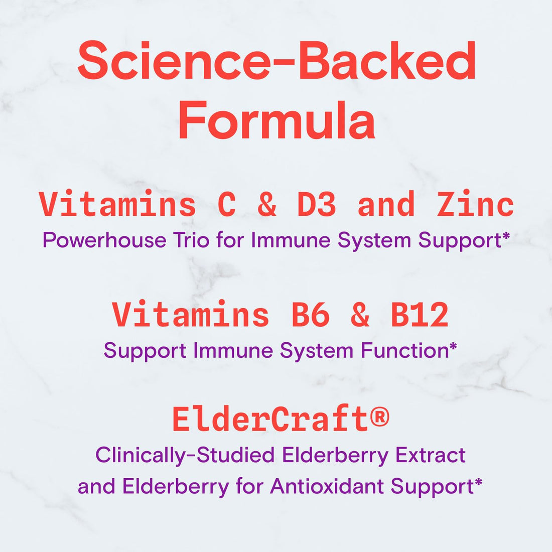 SmartyPants Kids Immunity Elderberry Gummies: Kids Immune Support Supplement, Vitamin C, Vitamin D, Vitamins B6 & B12 and Zinc, Gluten Free, Elderberry Flavor, 60 Count (30 Day Supply)