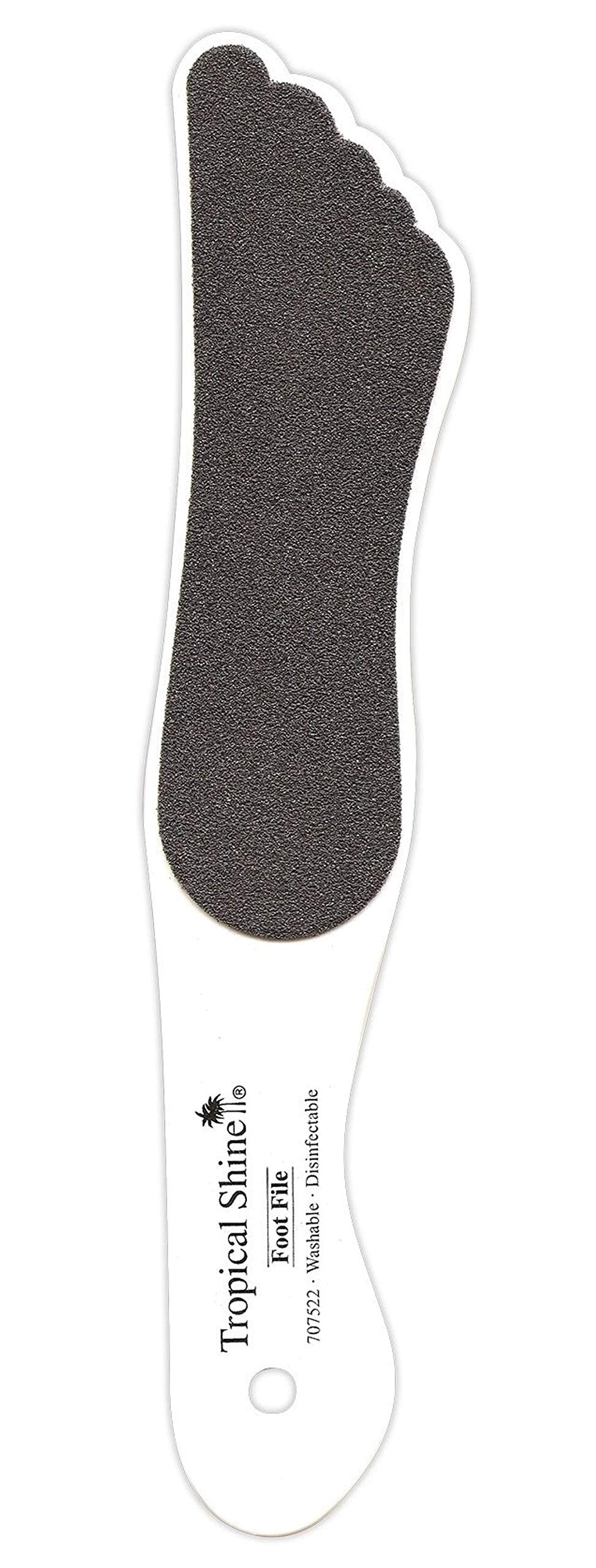 Tropical Shine Large Black Foot File Coarse 100 Grit Medium. Dual Sided. 10 In.