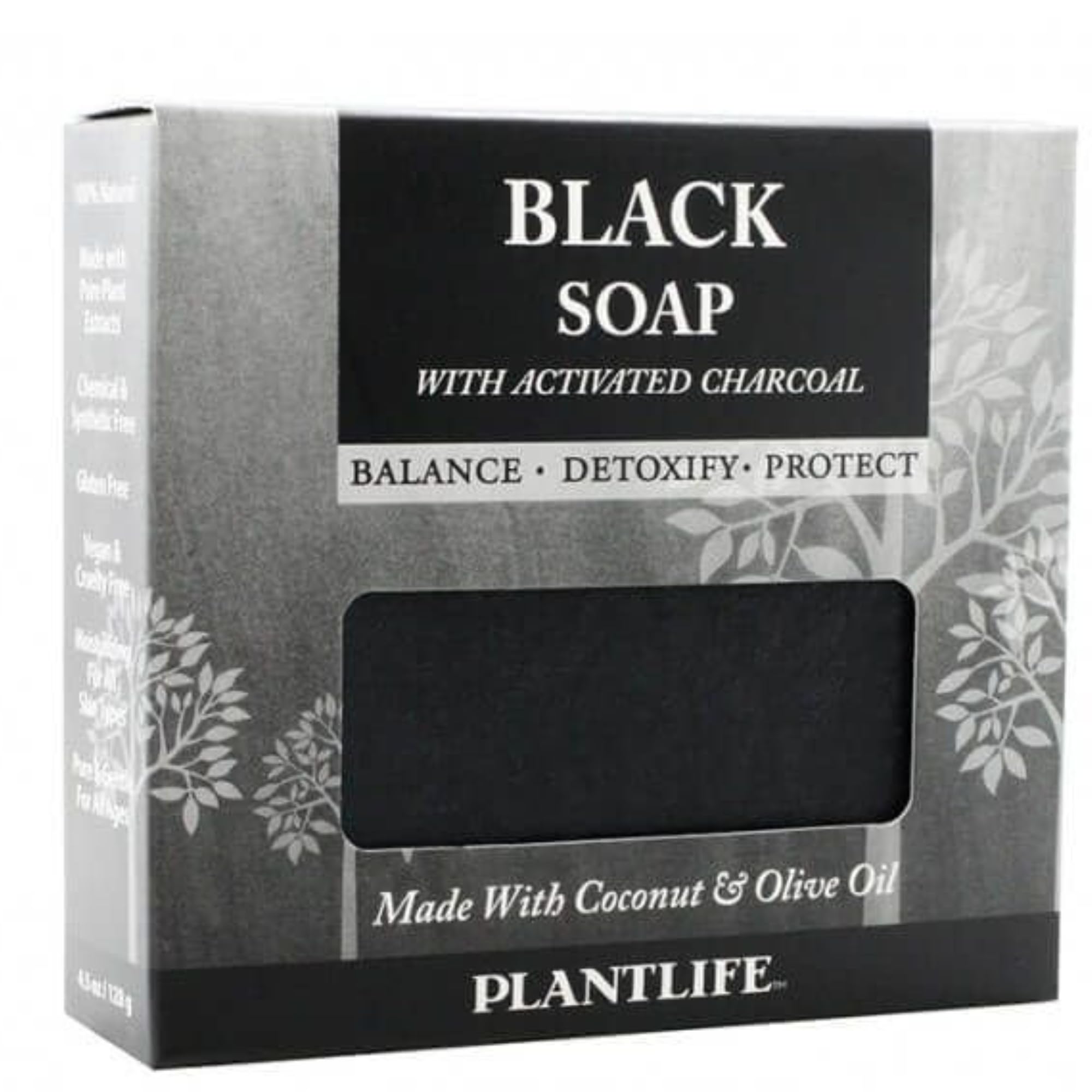Plantlife Black Soap With Activated Charcoal 4.5 oz