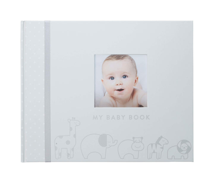 Pearhead Baby Memory Book, Gender-Neutral Jungle Theme, First 5 Years Milestone Journal For Baby Girl or Baby Boy, Newborn Keepsake, Included No-Touch Ink Pad For Baby's Hand and Footprint