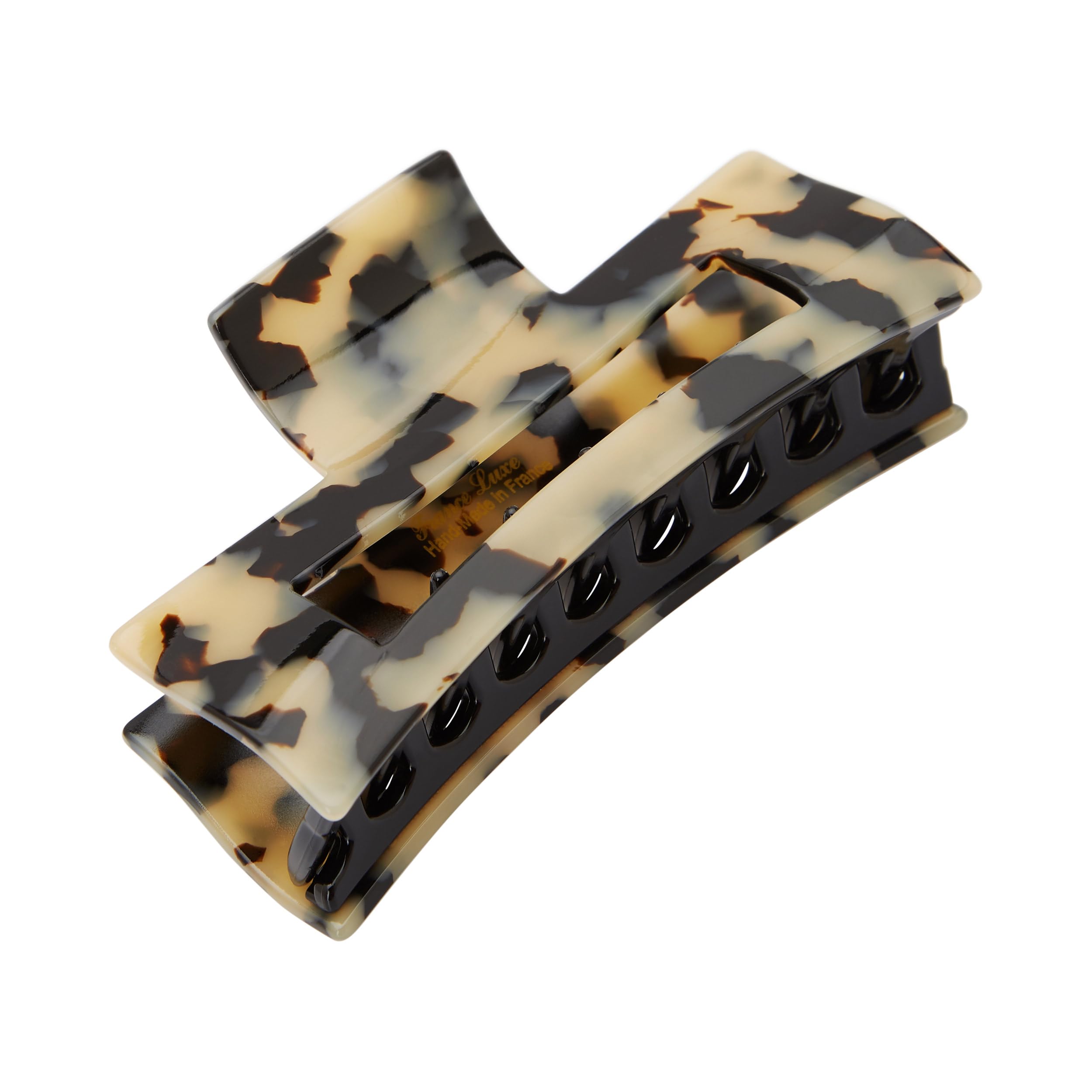 Ivory Tokyo : France Luxe Large Cutout Rectangle Jaw - Ivory Tokyo