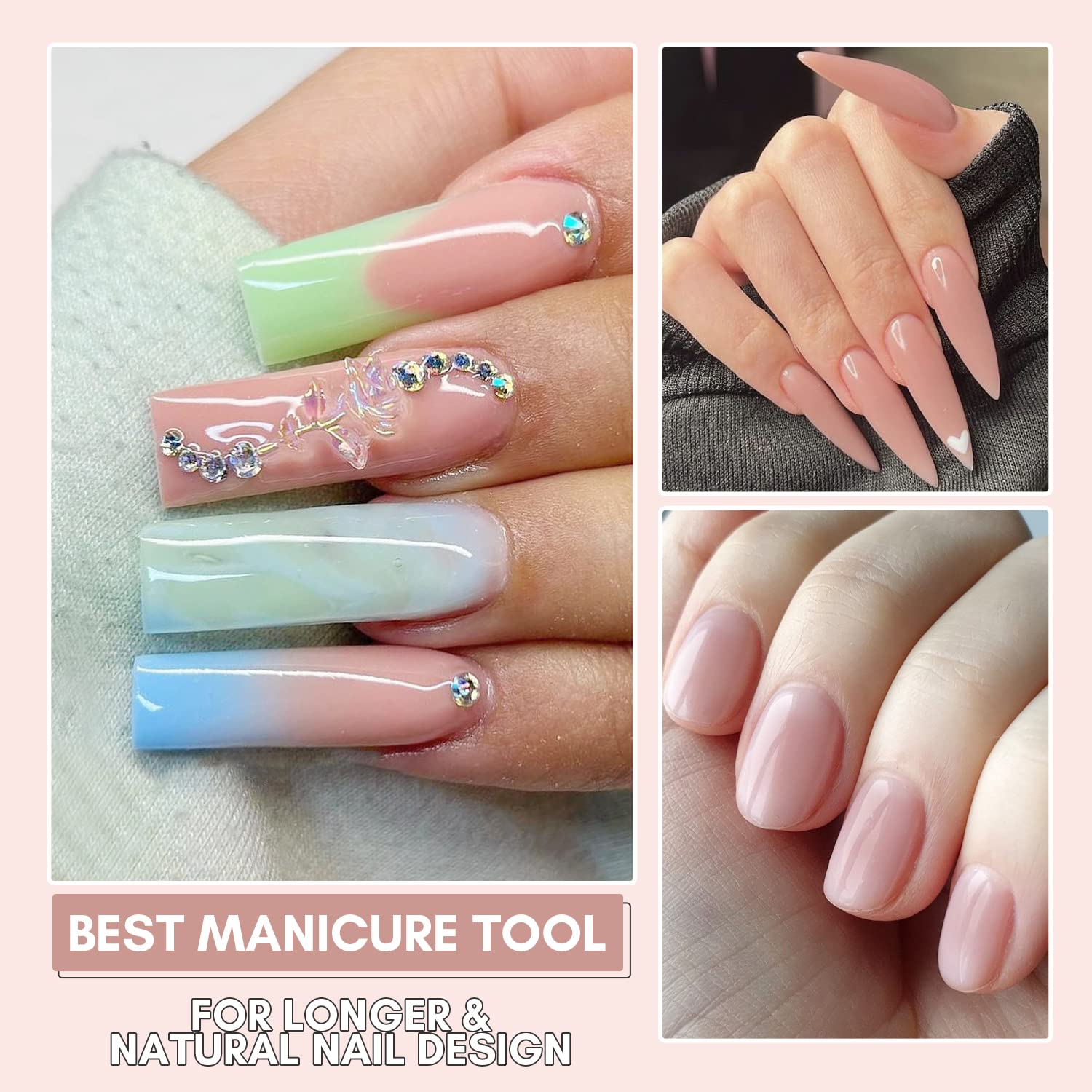 Makartt Poly Nail Gel, 50ML Nude Nature Nail Extension Gel A Siesta Builder Gel Summer Trendy Nail Gel Art P-21