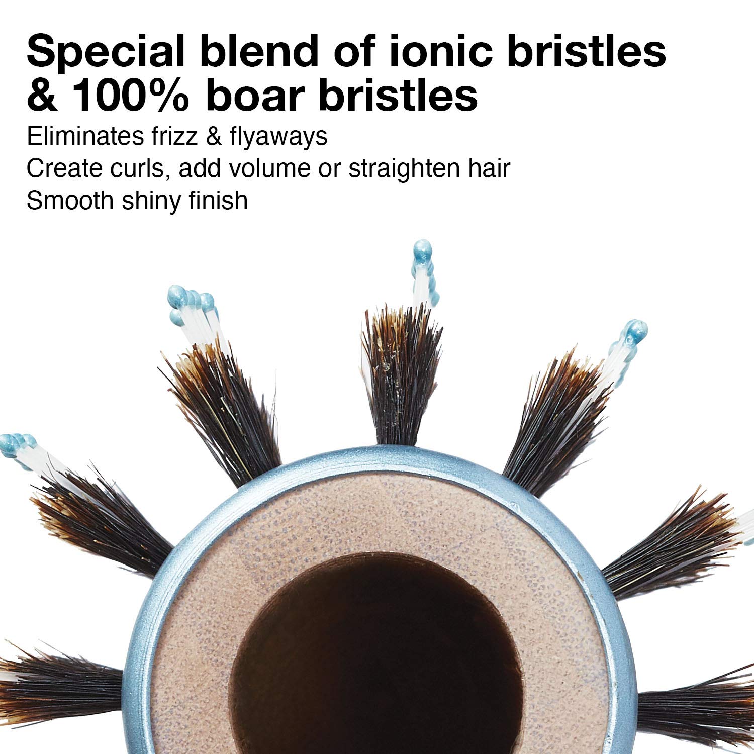 Olivia Garden EcoHair Combo Vent Round Bamboo Hair Brush, 3