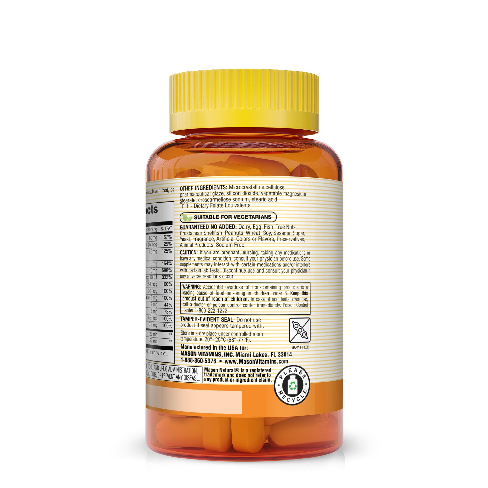 MASON NATURAL Renal MultiVitamin - Suitable for Vegetarians, 100 Caplets