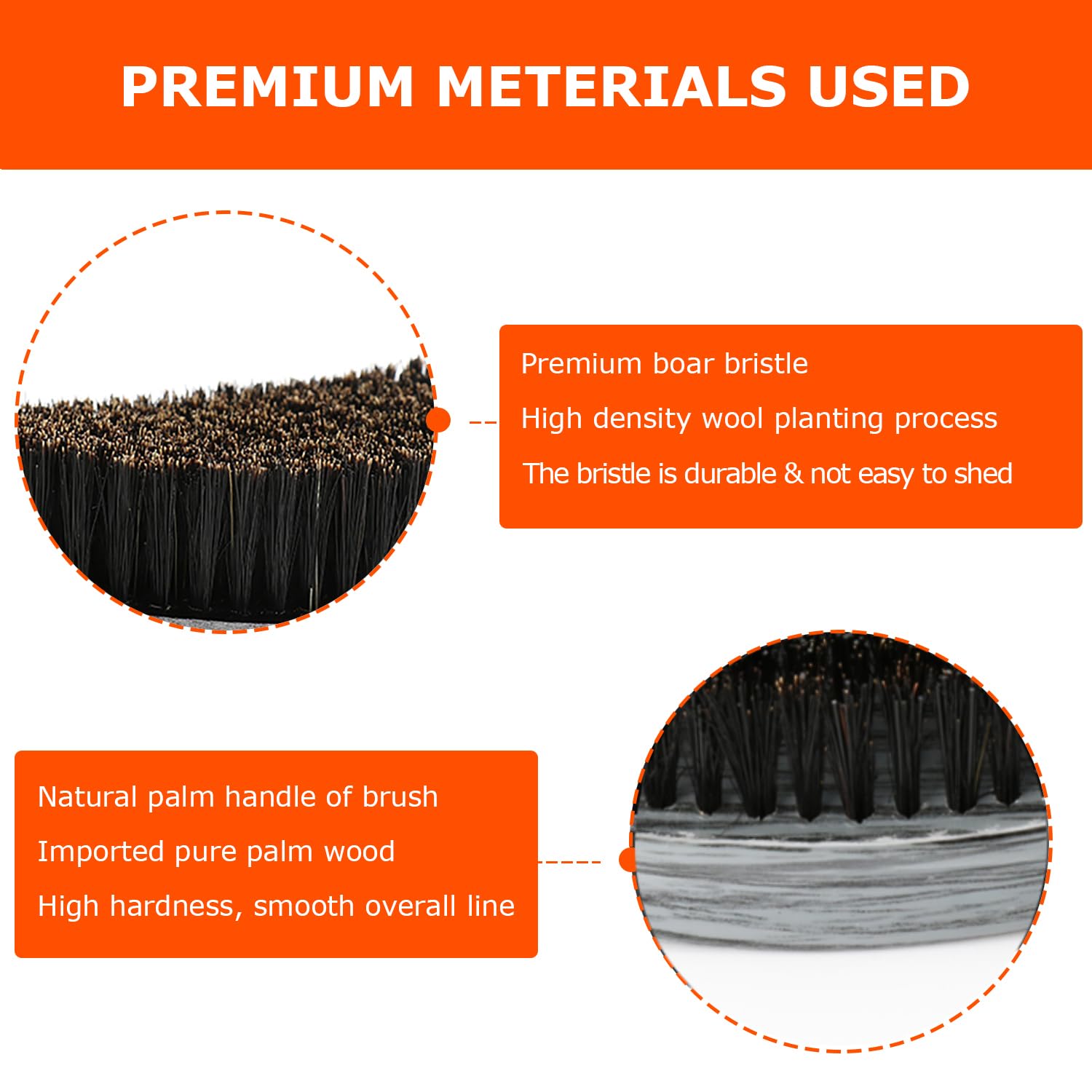 LexRory Curved Wave Brush for Men 360, Medium Hard Palm Hair Brushes with Boar Bristles for Black Hair Wavers to Creating 360 Waves (Grey)