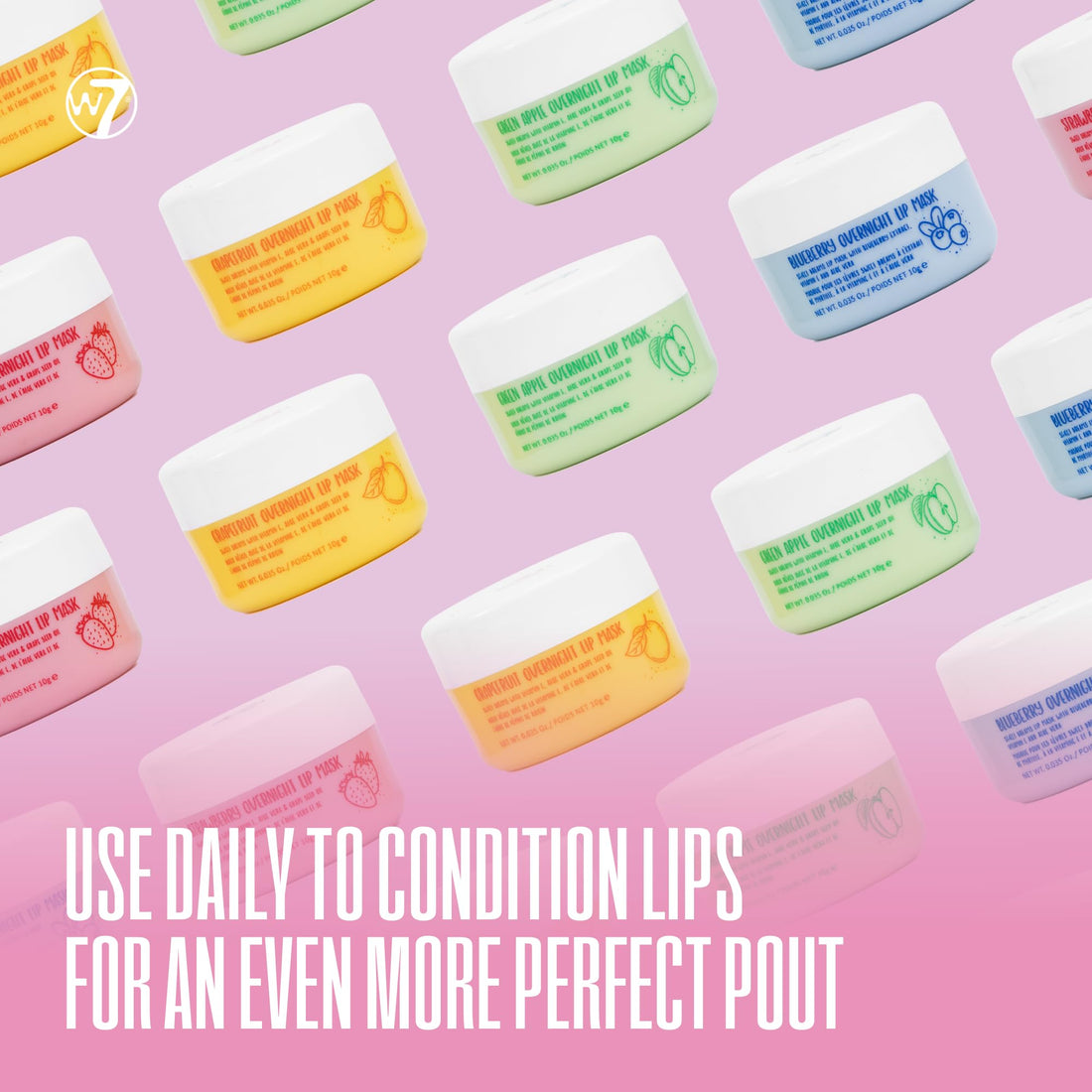 W7 Sweet Dreams Overnight Lip Masks - Gift Set - Lip Treatment with Aloe Vera & Vitamin E - Hydrating, Moisturizing Formula