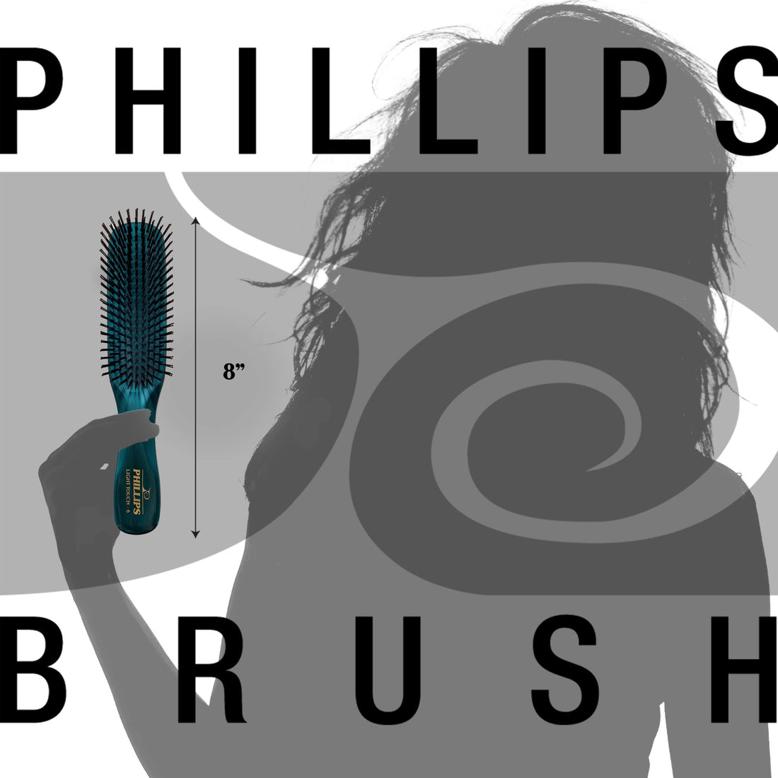 Phillips Brush Emerald Light Touch 6 Hair Brush Part Of The Gem Collection