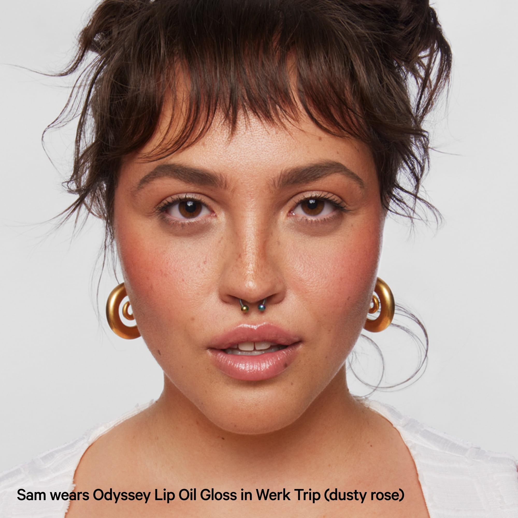 Milk Makeup Odyssey Lip Oil Gloss, Werk Trip (Dusty Rose) - 0.2 oz - For Fuller and Glossy Lips - Long Lasting Moisture - Semi-Sheer Color - Sweet Vanilla Scent - Vegan Cruelty Free