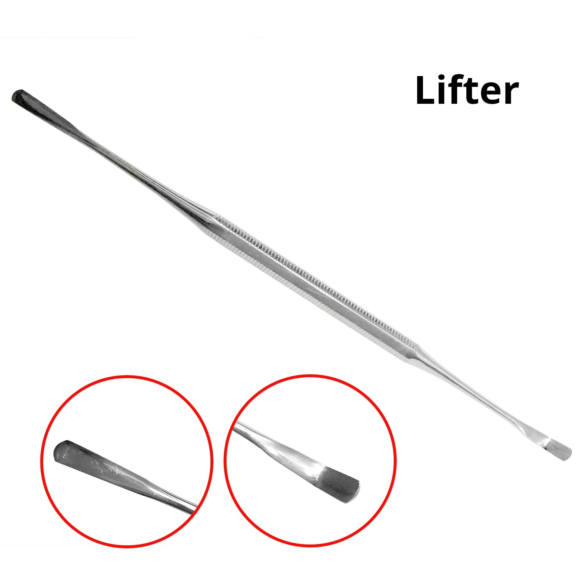 Kohm KP-7100 Ingrown Toenail Tool Kit, File & Lifter Set - Professional Grade, Stainless Steel, Ingrown Toe Nail Pedicure Tools, Podiatry Tools Blacks File and Under Nail Cleaner