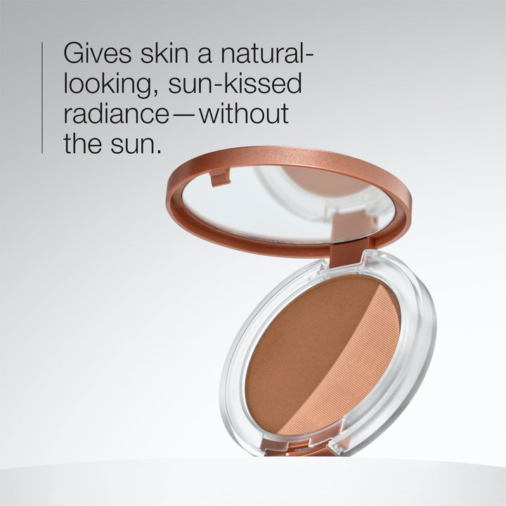 Clinique True Bronze Blendable Pressed Powder Bronzer | Sun-Kissed Glow + Natural Finish, Sunkissed, 0.33 Ounce