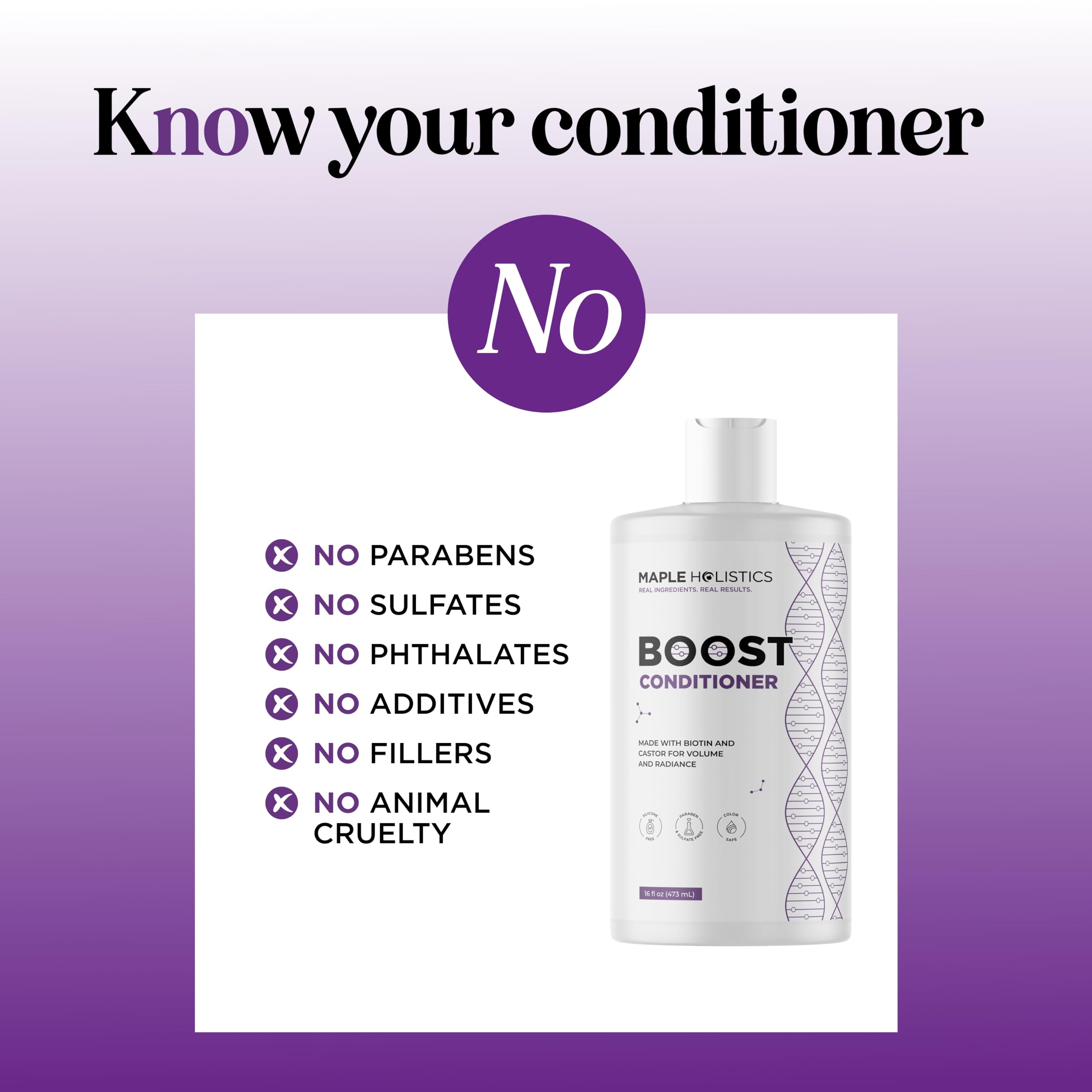 Boost Biotin Conditioner for Hair Growth - Sulfate Free Biotin and Collagen Conditioner for Women and Men with Moisturizing and Volumizing Castor and Rosemary Oil for Fine Weak & Dull Hair (16 Fl Oz)