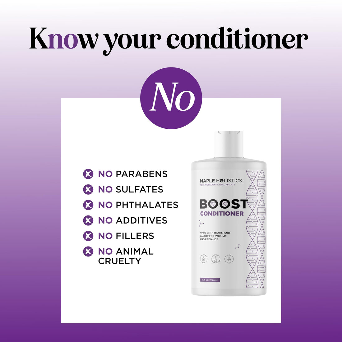 Boost Biotin Conditioner for Hair Growth - Sulfate Free Biotin and Collagen Conditioner for Women and Men with Moisturizing and Volumizing Castor and Rosemary Oil for Fine Weak & Dull Hair (16 Fl Oz)