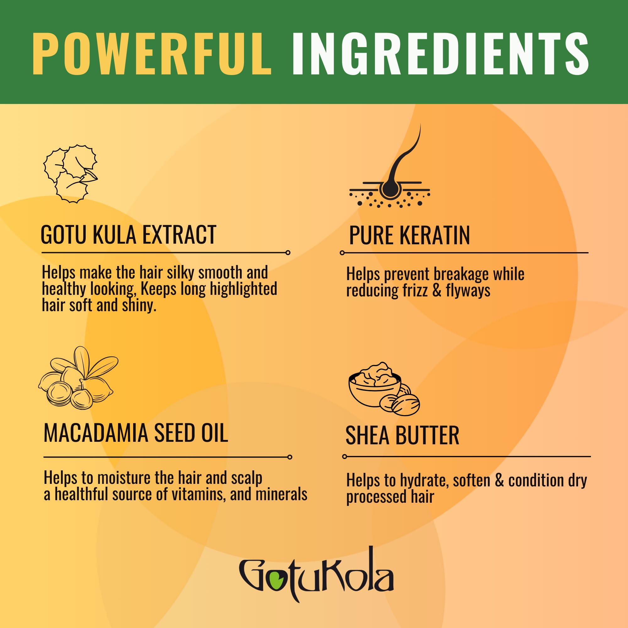 Gotukola Keratin Restorative Hair Mask 500ml 16.9fl.oz by Gotukola