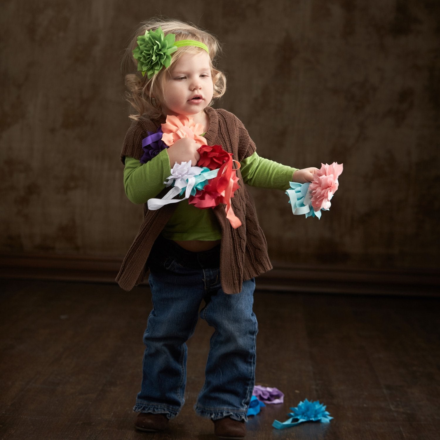 My Lello Baby Petal Flower Headbands Mixed Colors 8-Pack Lot Classic Variety