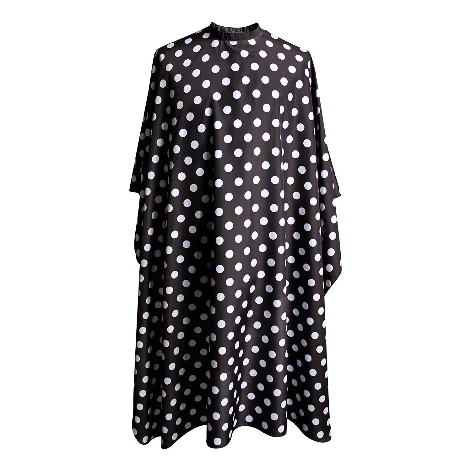 smarthair professional salon cape polyester baber cape hair cutting cape,54x62,black and white dots,c375001c