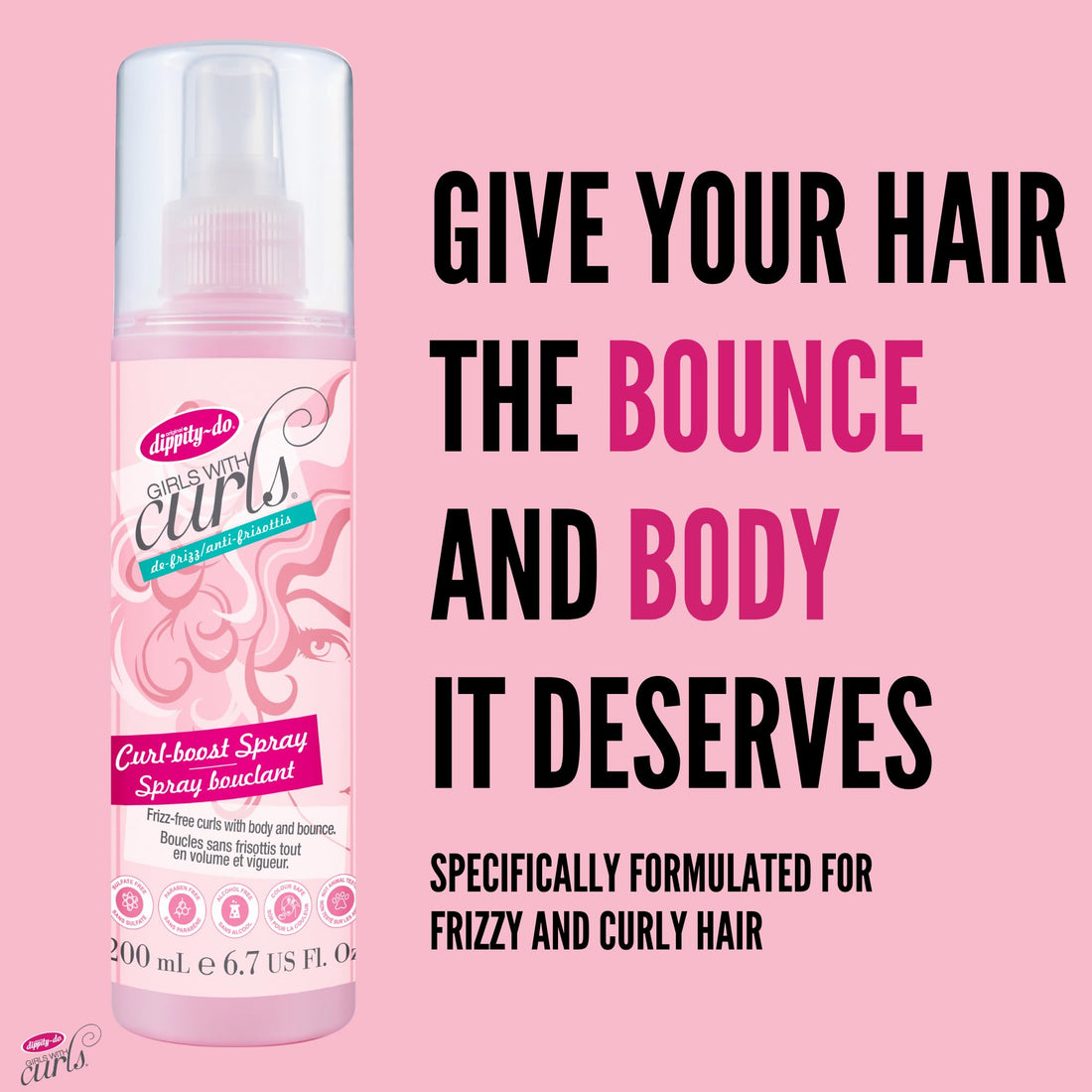 Dippity-Do Girls With Curls Curl Boost Spray, 6.7 Oz
