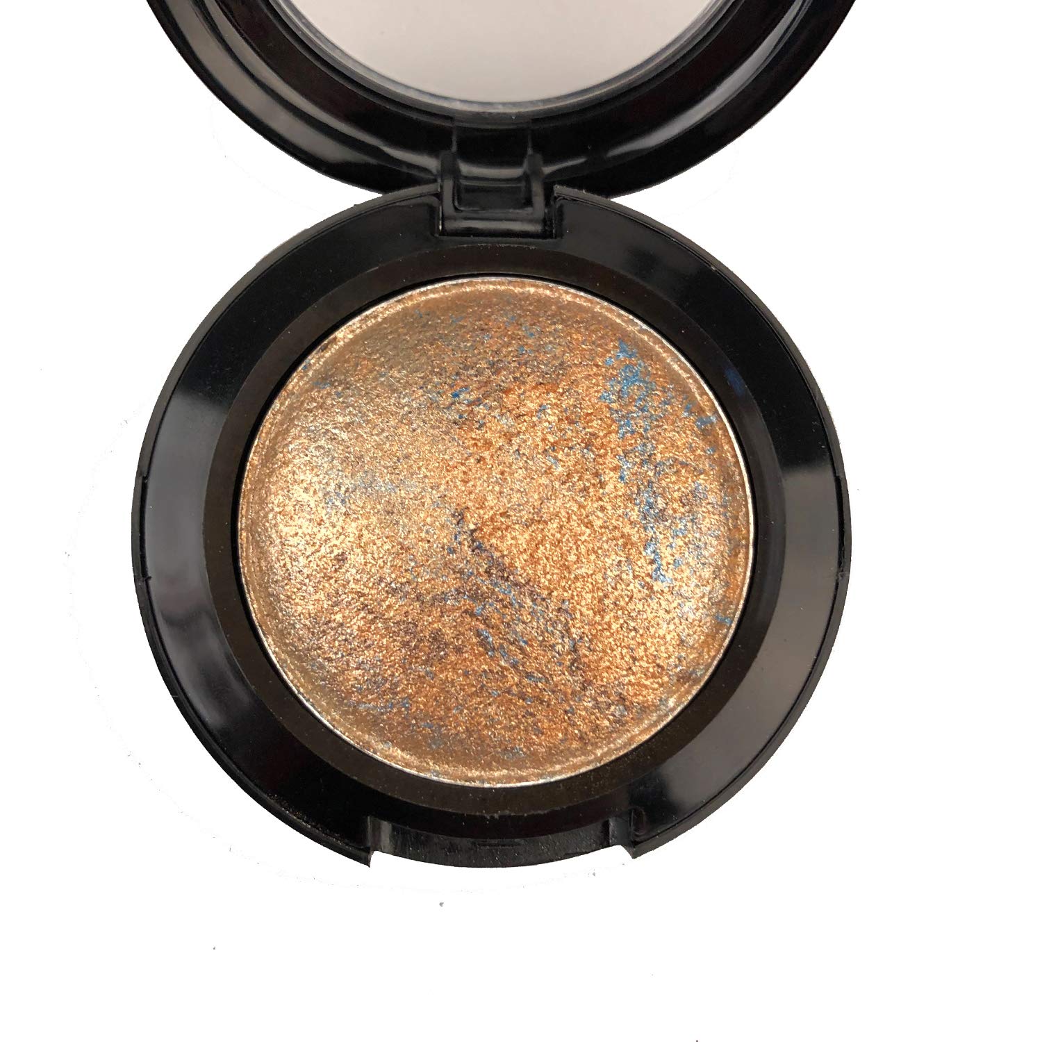 Mallofusa Single Shade Baked Eye Shadow Powder Container Makeup Palette in Shimmer 12 Metallic Colors Optional (Dark Copper) 8g/0.28oz by Mallofusa
