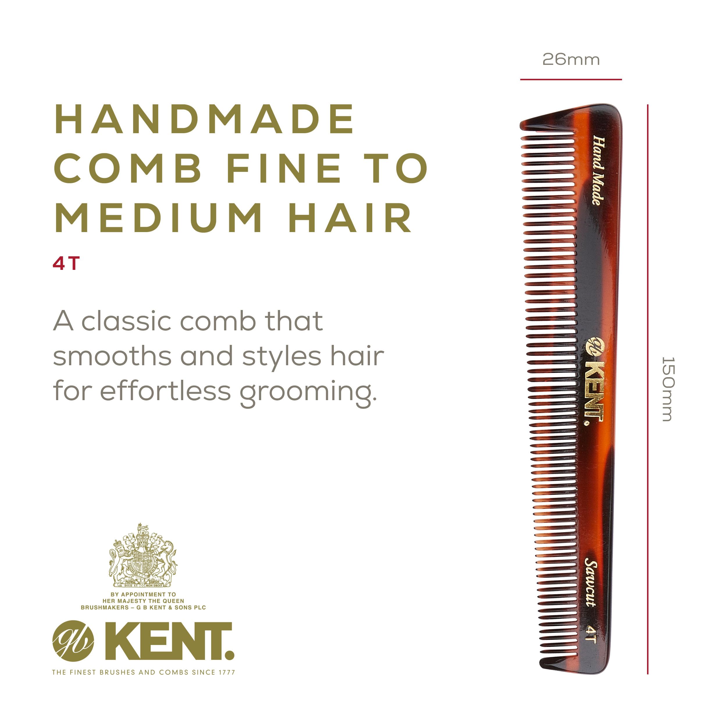 Kent Hand Made General Grooming Comb 4T by Kent