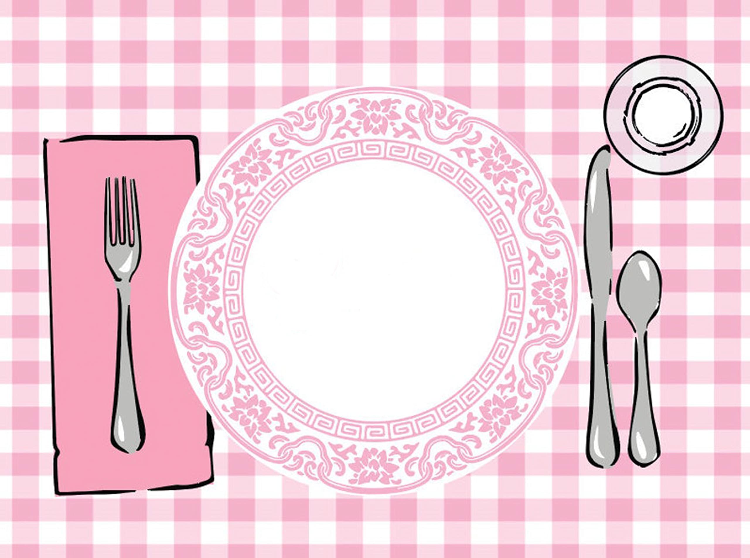 SharkBliss Montessori Placemat, Table Place Setting Etiquette Educational Placemat Set of 4 Buffalo Plaid Gingham Montessori Placemat Toddler Kid Child Baby Preschool Homeschool Dining Table Manners